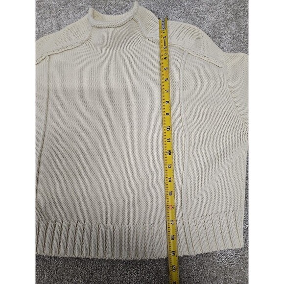 ZARA High Neck Pullover Knit Sweater Beige Women’s Size S - Picture 6 of 10
